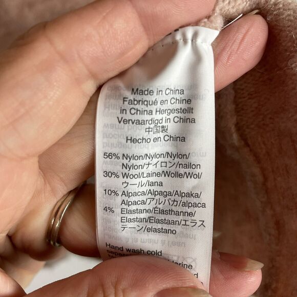 Madewell Gladwell Pale Pink Soft Balloon Sleeve Pullover Sweater NWOT Size XS - Picture 8 of 8